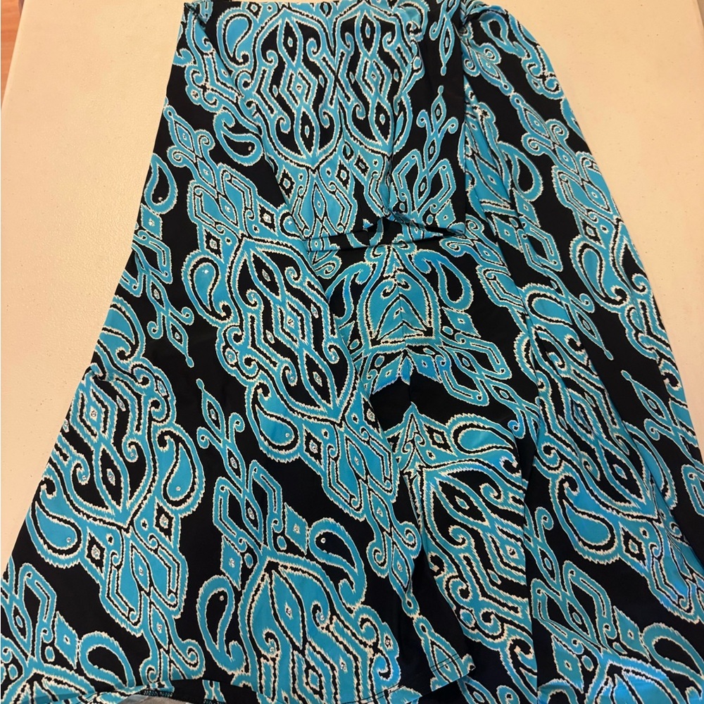 Stylish Blue and Black Women's Maxi Skirt